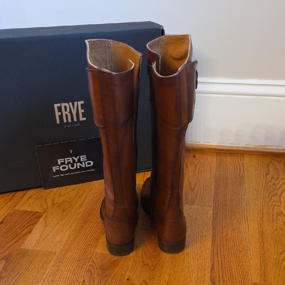 Frye Chestnut Leather Tall Boots - Picture 3 of 4